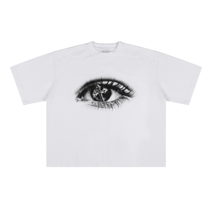 “Cross Minded” White Cropped Boxy Fit T-Shirt
