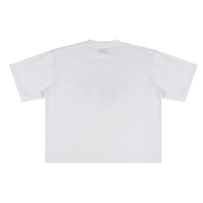 “Cross Minded” White Cropped Boxy Fit T-Shirt