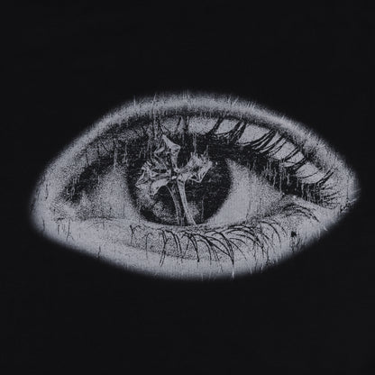 “Cross Minded” Black Cropped Boxy Fit T-Shirt