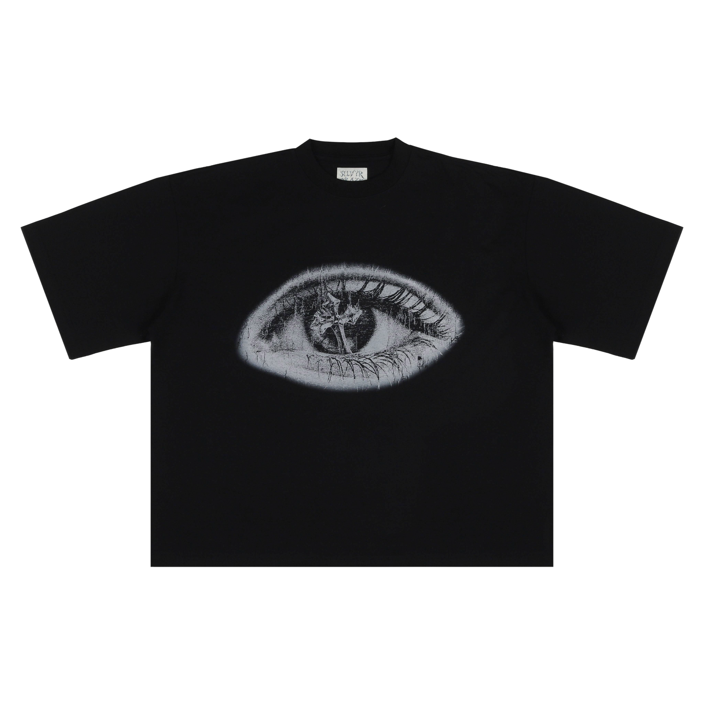 “Cross Minded” Black Cropped Boxy Fit T-Shirt