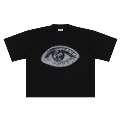 “Cross Minded” Black Cropped Boxy Fit T-Shirt