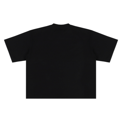 “Cross Minded” Black Cropped Boxy Fit T-Shirt