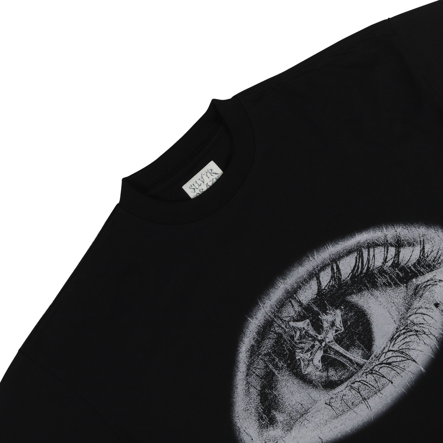 “Cross Minded” Black Cropped Boxy Fit T-Shirt